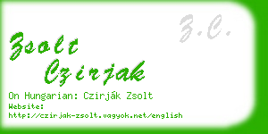 zsolt czirjak business card